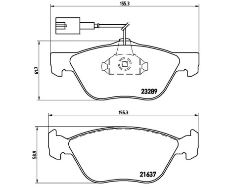 Brake Pad Set, disc brake P 23 077 Brembo, Image 3