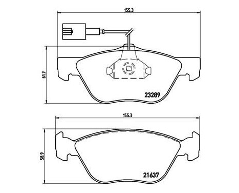 Brake pad set, disc brake P 23 077X Brembo