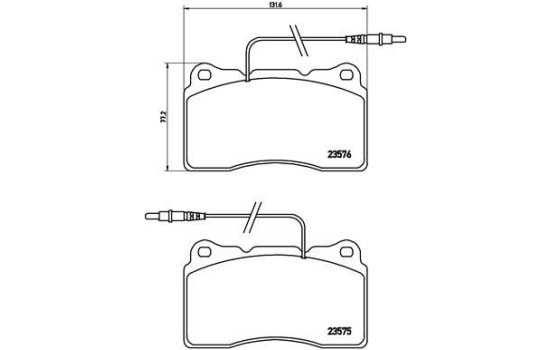 Brake Pad Set, disc brake P 23 082 Brembo, Image 2