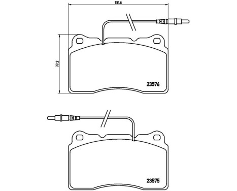 Brake Pad Set, disc brake P 23 082 Brembo, Image 3