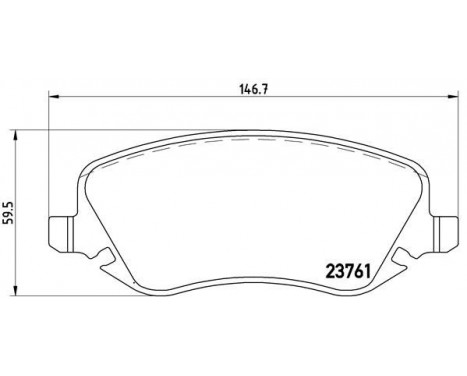 Brake Pad Set, disc brake P 23 088 Brembo, Image 2