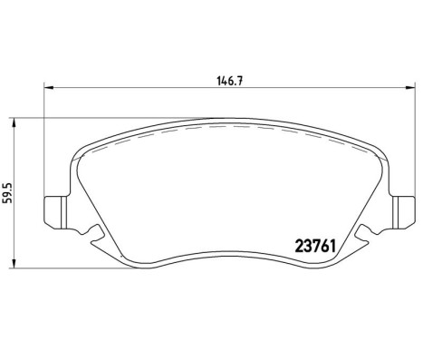 Brake Pad Set, disc brake P 23 088 Brembo, Image 3