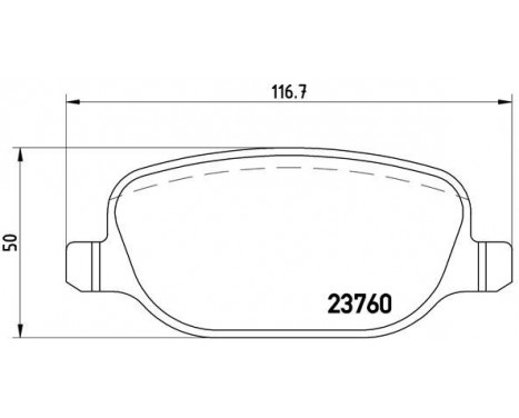 Brake Pad Set, disc brake P 23 089 Brembo, Image 2