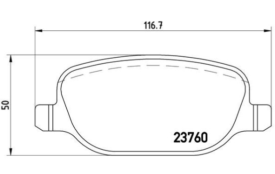 Brake Pad Set, disc brake P 23 089 Brembo, Image 2