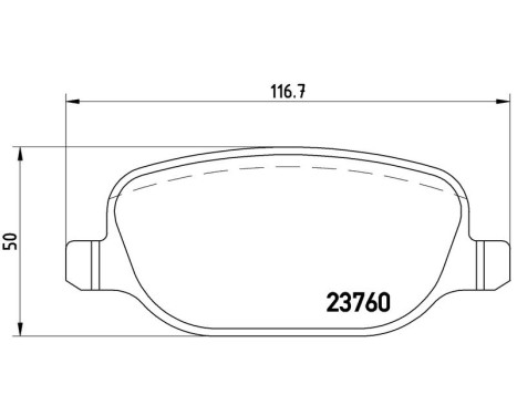 Brake Pad Set, disc brake P 23 089 Brembo, Image 3