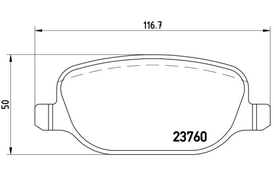 Brake Pad Set, disc brake P 23 089 Brembo, Image 3