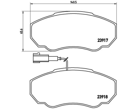 Brake Pad Set, disc brake P 23 091 Brembo, Image 3