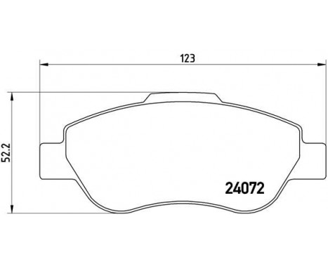 Brake Pad Set, disc brake P 23 097 Brembo, Image 2