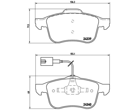 Brake Pad Set, disc brake P 23 103 Brembo, Image 3