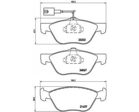 Brake Pad Set, disc brake P 23 112 Brembo, Image 2