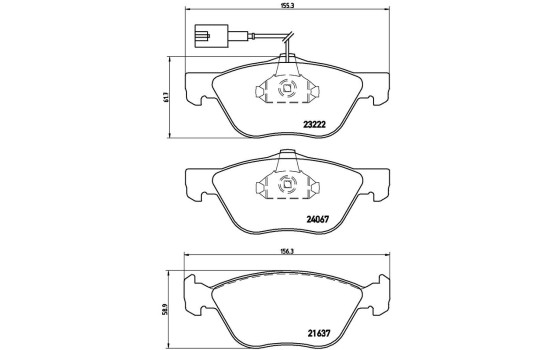 Brake Pad Set, disc brake P 23 112 Brembo, Image 3