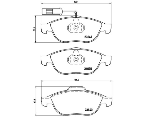 Brake Pad Set, disc brake P 23 114 Brembo, Image 3