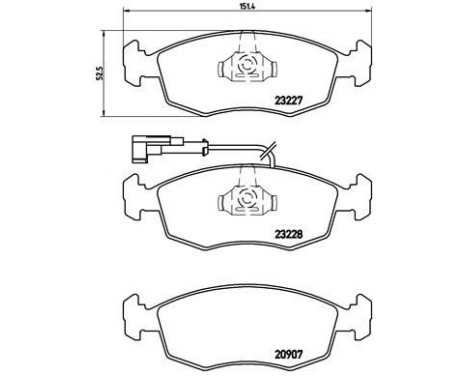 Brake Pad Set, disc brake P 23 121 Brembo, Image 2