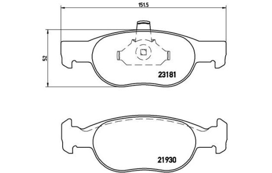Brake Pad Set, disc brake P 23 125 Brembo, Image 2
