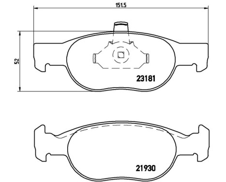 Brake Pad Set, disc brake P 23 125 Brembo, Image 3