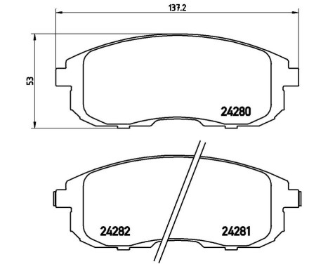 Brake Pad Set, disc brake P 23 126 Brembo, Image 3