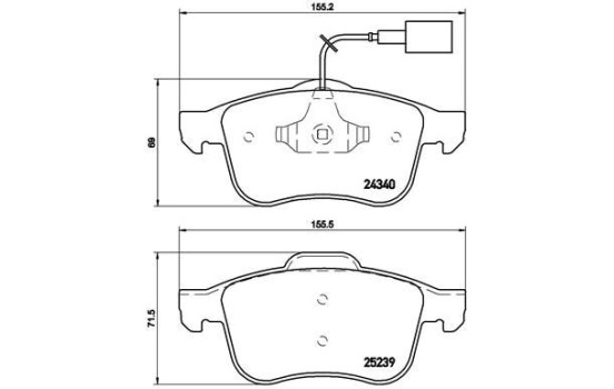Brake Pad Set, disc brake P 23 132 Brembo, Image 2
