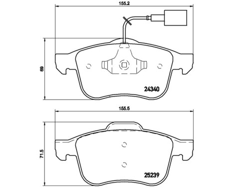 Brake Pad Set, disc brake P 23 132 Brembo, Image 3