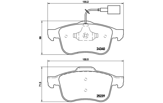Brake Pad Set, disc brake P 23 132 Brembo, Image 3