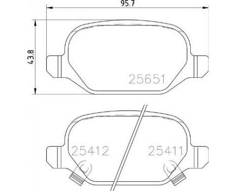Brake Pad Set, disc brake P 23 151 Brembo, Image 3