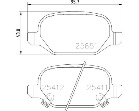 Brake Pad Set, disc brake P 23 151 Brembo, Image 3