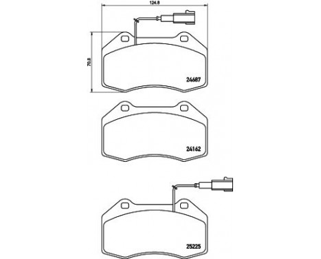 Brake Pad Set, disc brake P 23 162 Brembo, Image 2