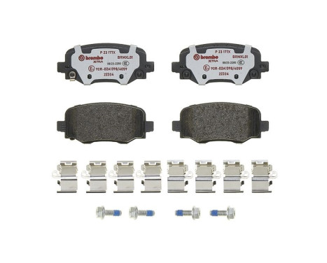 Brake pad set, disc brake P 23 177X Brembo