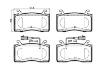 Brake Pad Set, disc brake P 23 185 Brembo