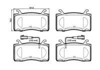 Brake Pad Set, disc brake P 23 185 Brembo