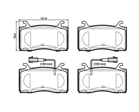Brake Pad Set, disc brake P 23 185 Brembo, Image 2