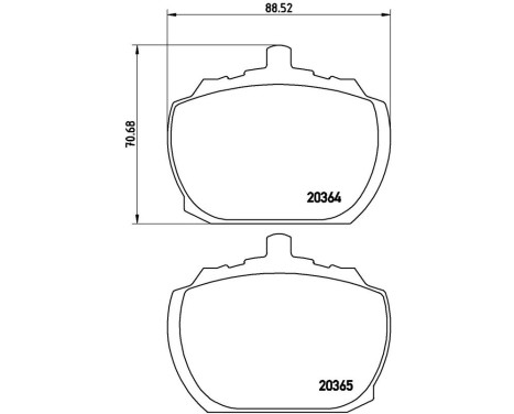 Brake Pad Set, disc brake P 24 004 Brembo, Image 3