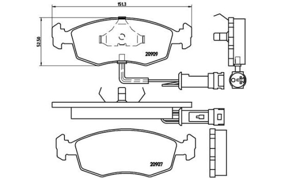 Brake Pad Set, disc brake P 24 007 Brembo
