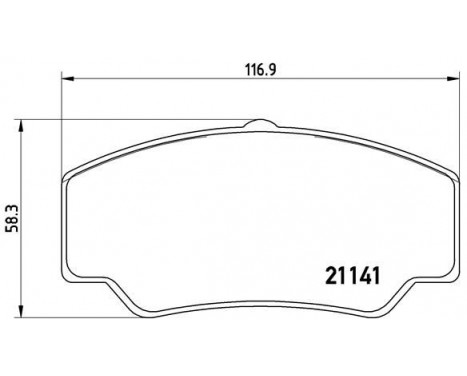 Brake Pad Set, disc brake P 24 023 Brembo, Image 2