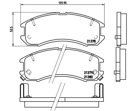 Brake Pad Set, disc brake P 24 024 Brembo, Image 3