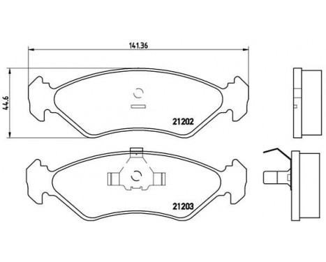 Brake Pad Set, disc brake P 24 028 Brembo, Image 2