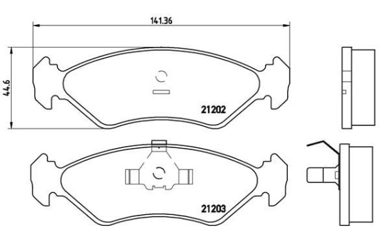 Brake Pad Set, disc brake P 24 028 Brembo, Image 2