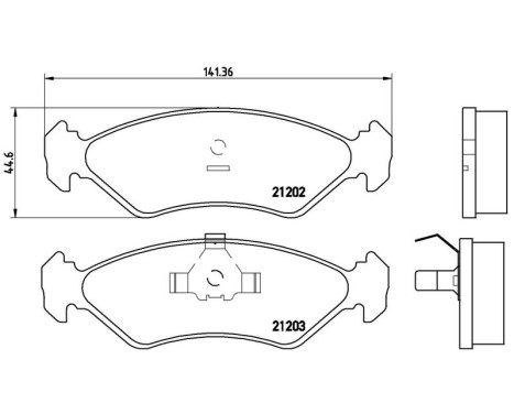 Brake Pad Set, disc brake P 24 028 Brembo, Image 3