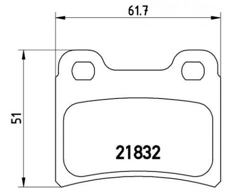 Brake Pad Set, disc brake P 24 030 Brembo, Image 2