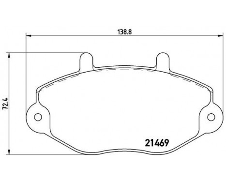 Brake Pad Set, disc brake P 24 033 Brembo, Image 2