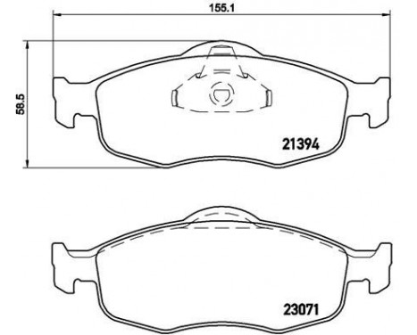 Brake Pad Set, disc brake P 24 037 Brembo, Image 2