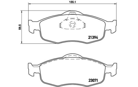 Brake Pad Set, disc brake P 24 037 Brembo, Image 2