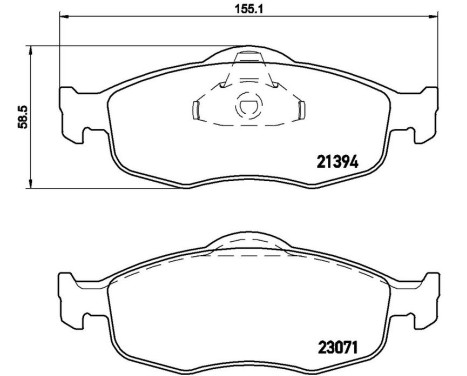 Brake Pad Set, disc brake P 24 037 Brembo, Image 3