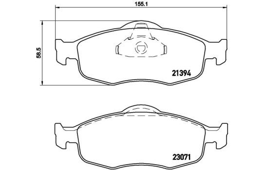 Brake Pad Set, disc brake P 24 037 Brembo, Image 3