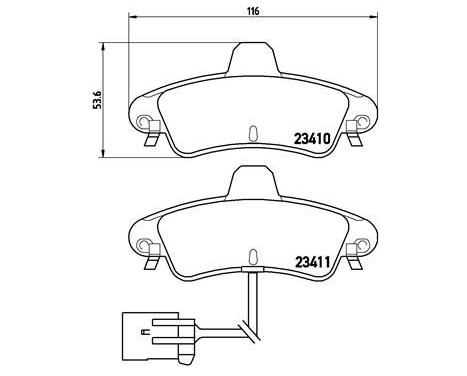 Brake Pad Set, disc brake P 24 038 Brembo, Image 2