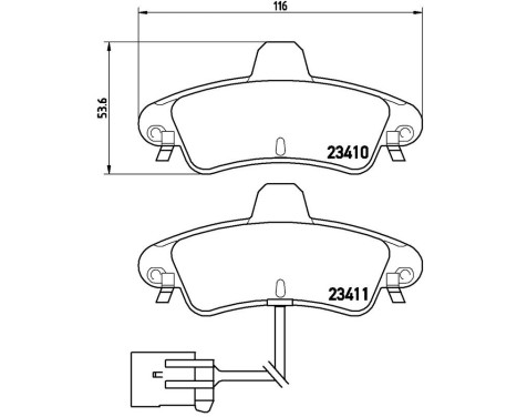 Brake Pad Set, disc brake P 24 038 Brembo, Image 3