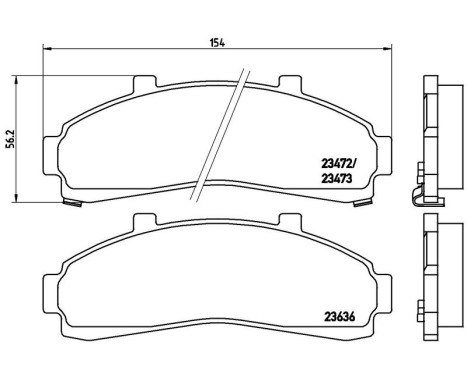 Brake Pad Set, disc brake P 24 041 Brembo, Image 3