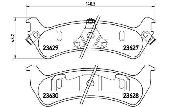 Brake Pad Set, disc brake P 24 042 Brembo, Image 2