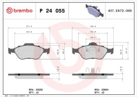 Brake Pad Set, disc brake P 24 055 Brembo