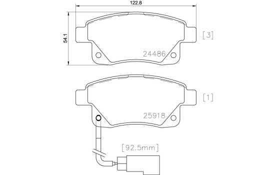 Brake Pad Set, disc brake P 24 066 Brembo, Image 3