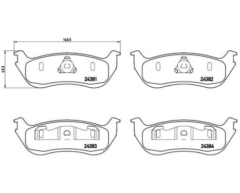 Brake Pad Set, disc brake P 24 068 Brembo, Image 2